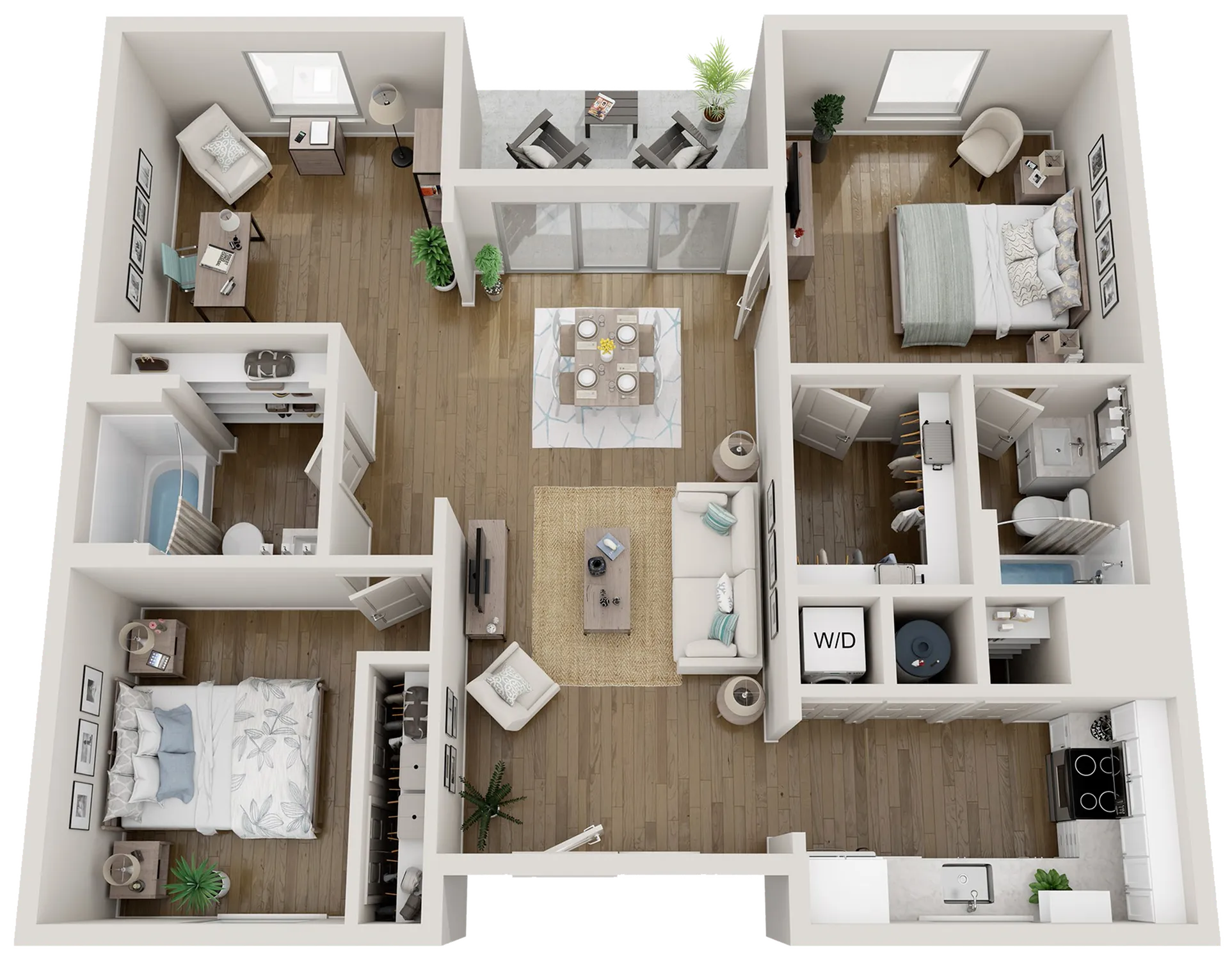 Unit C1 - 3 Bedrooms, 2 Bath
