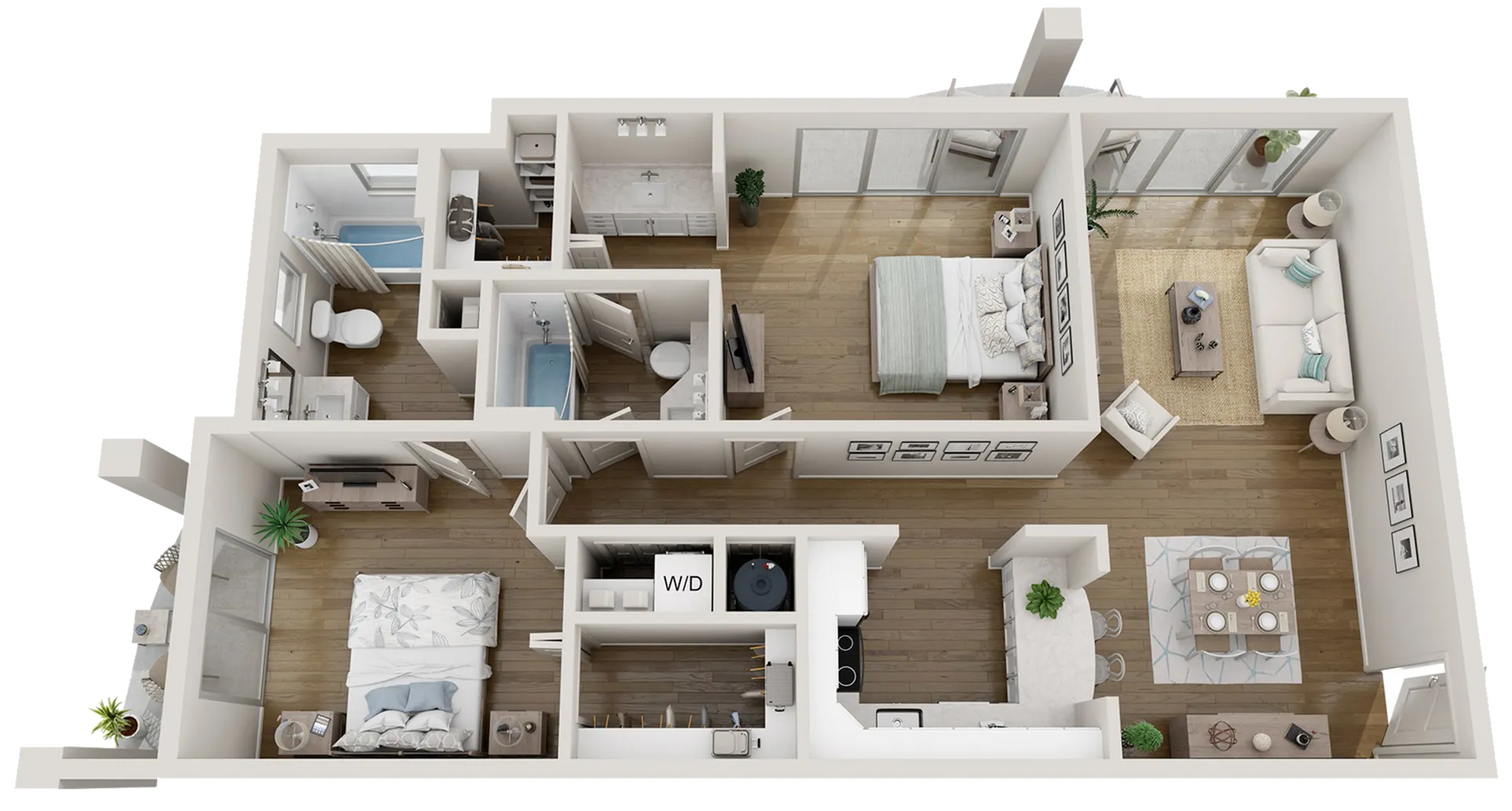 B2 - 2 Bedroom, 2 Bath