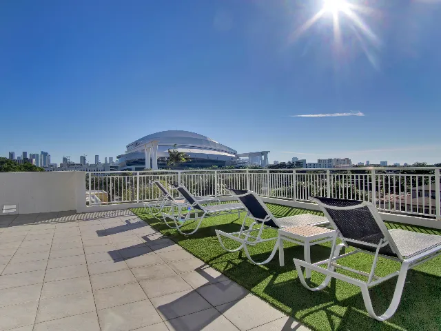 overlooking the Miami Marlin Stadium