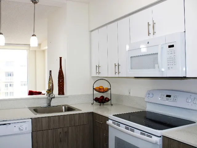 Quartz and Granite Countertops with Dual Toned Cabinetry & Self-Closing Hinges*