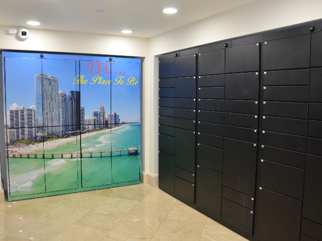 Luxer One Package Room with Refrigerator Lockers