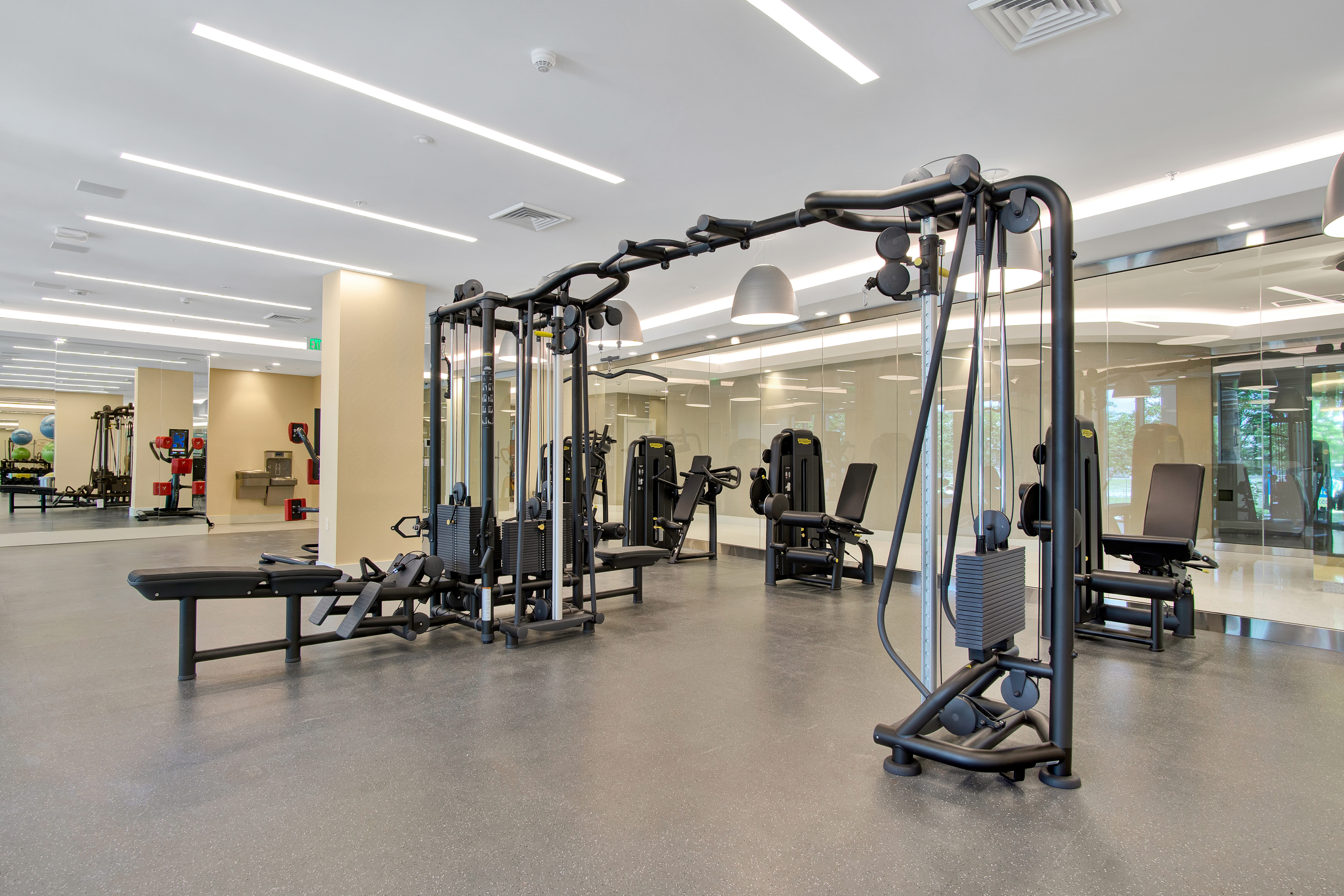 24-Hour Fitness Center and Weight Room with Private Lockers