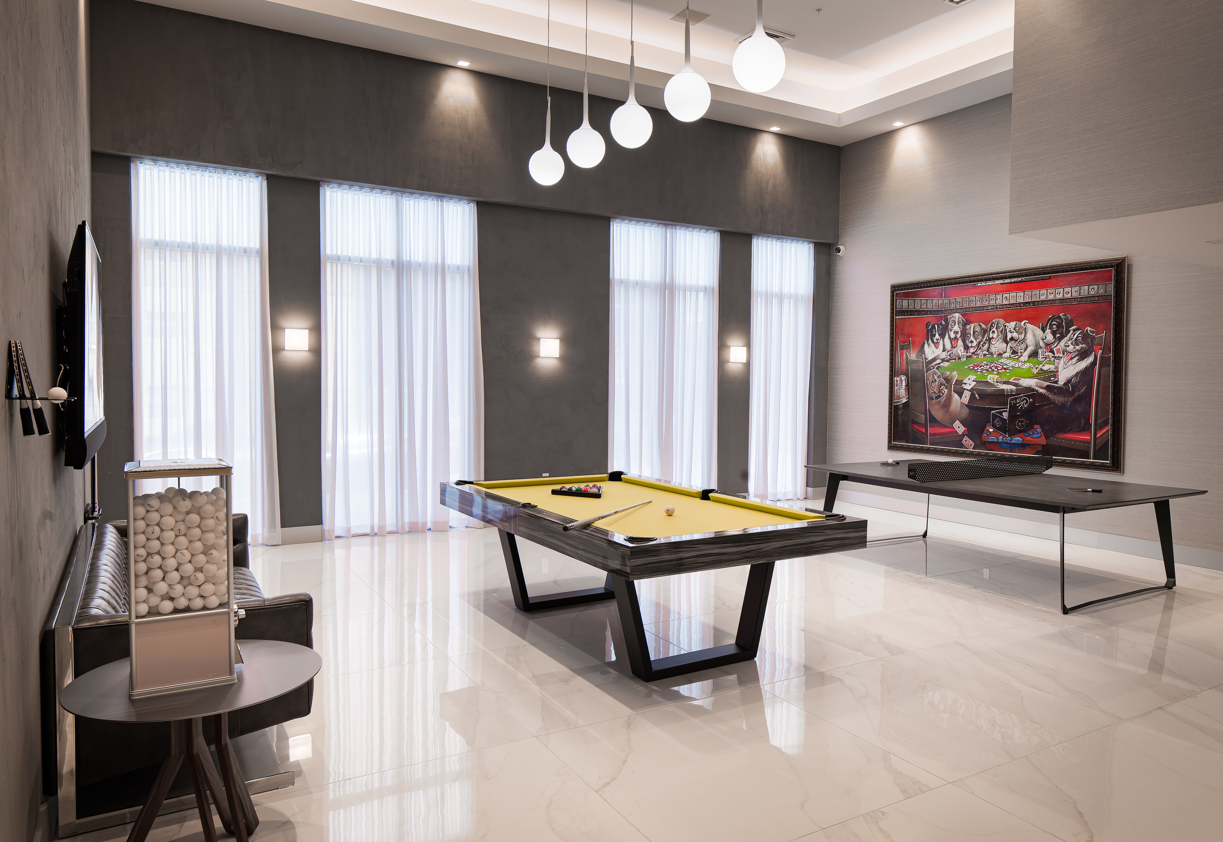 Recreation Clubhouse with Billiards Area and Game Room