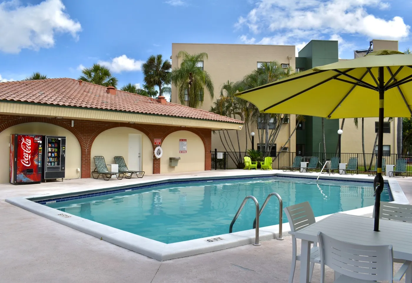 pool area with lounge chairs