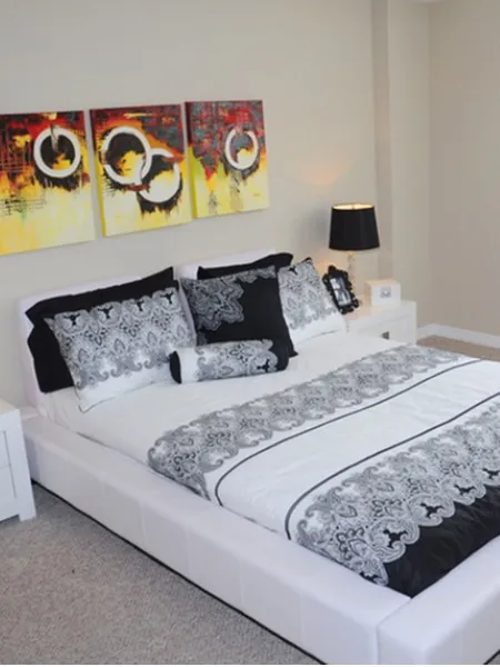 Model unit bedroom