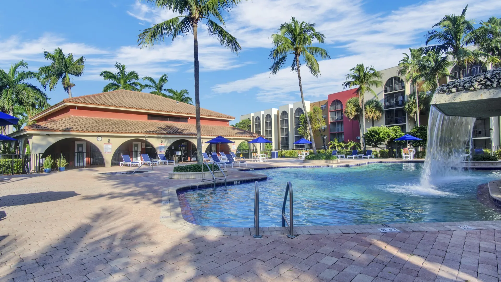 pool areas with lounge chairs