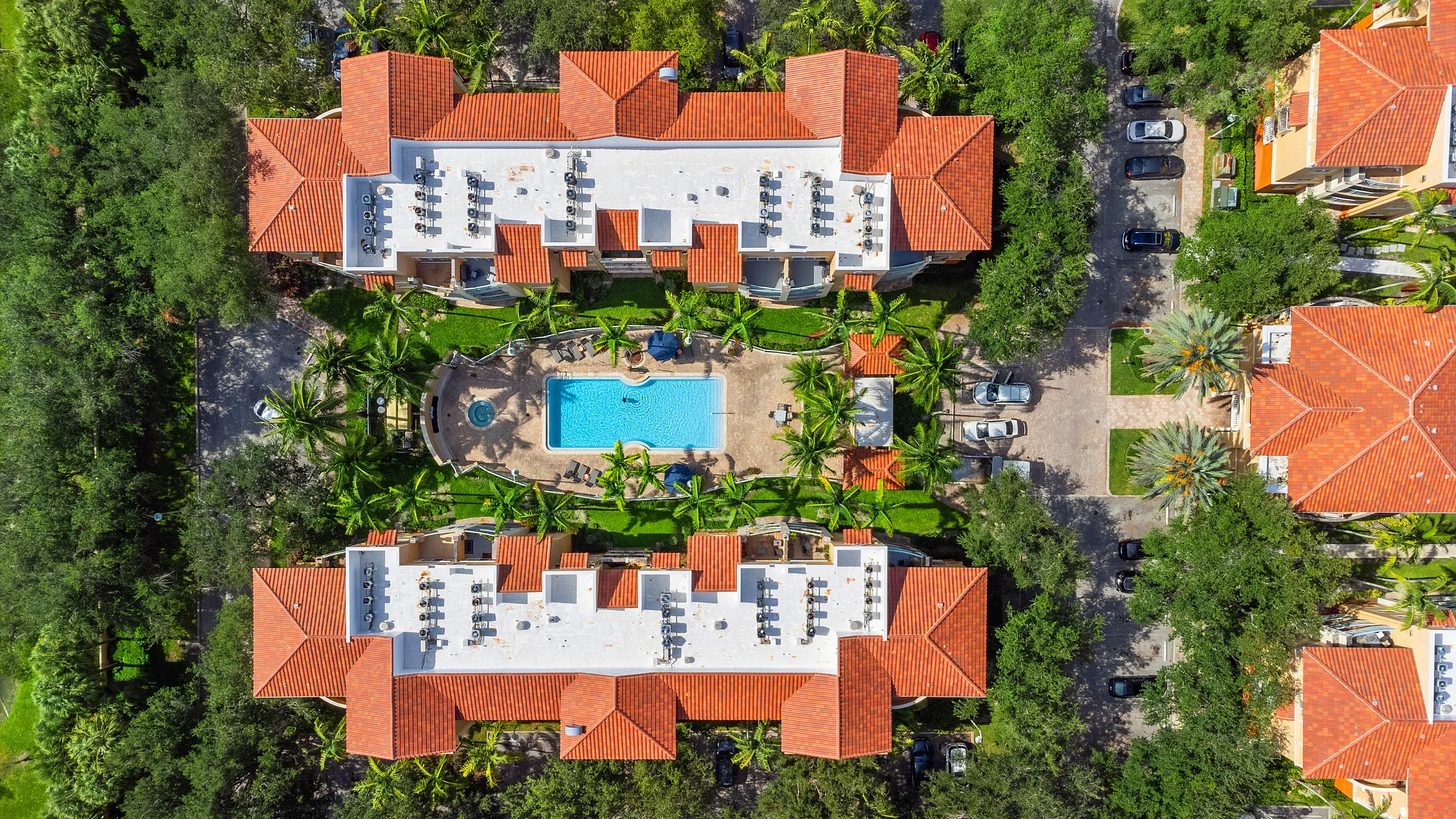 sunrise village, aerial view of entire property