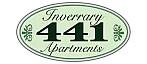 Elegant logo of Inverrary 441 Apartments in a stylish green oval design, reflecting a welcoming and sophisticated residential community.