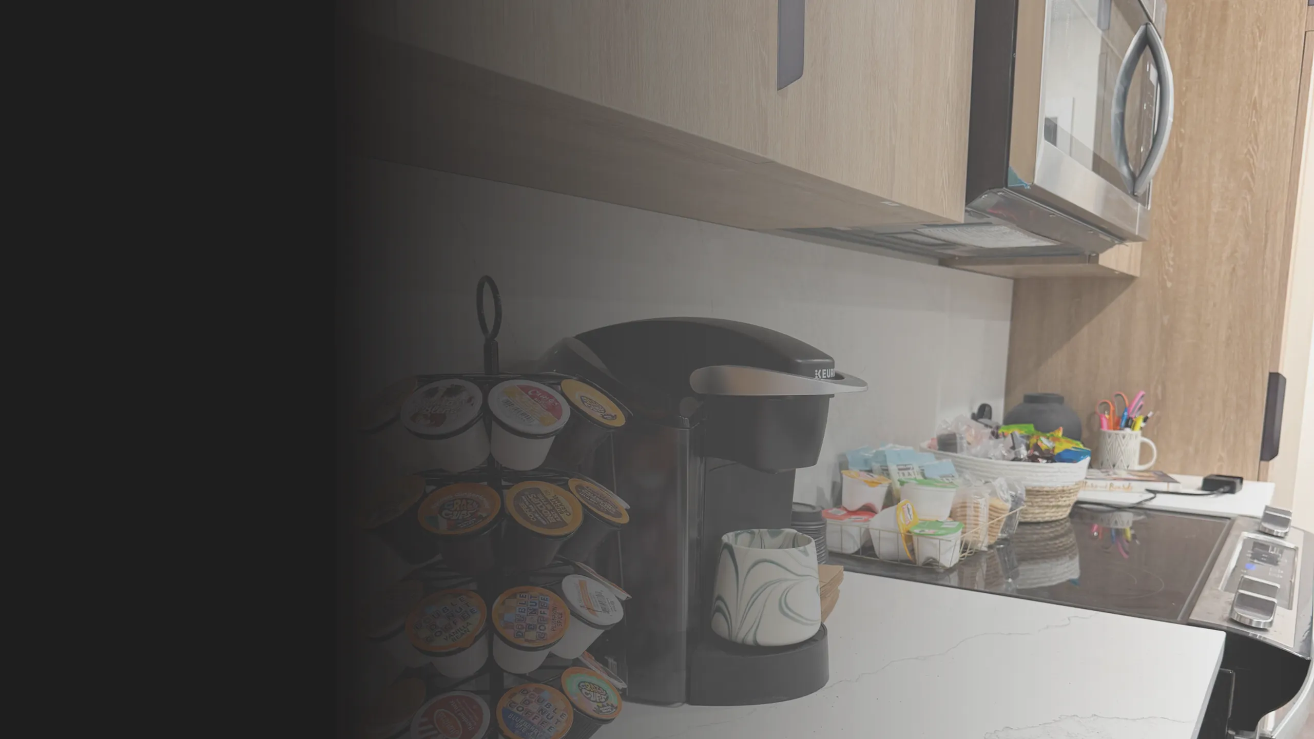 example kitchen in model unit of 6nineteen.