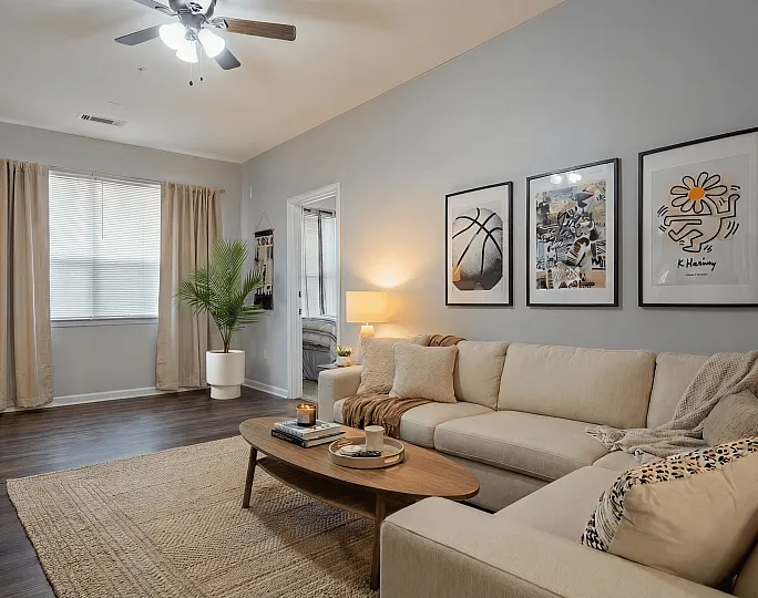 living room at the view
