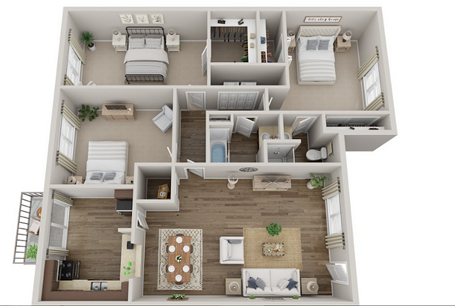 C1-Three Bedroom Flat