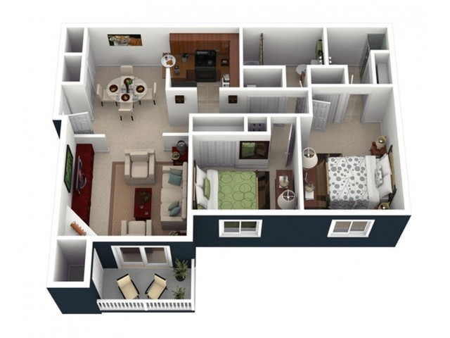 2 Bed 2 Bath
