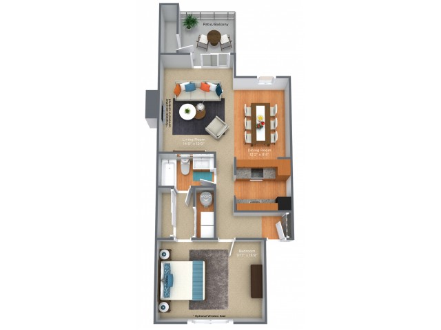 1 Bed, 1 Bath- Updated