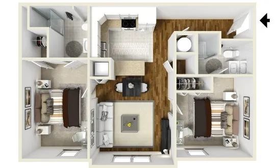 Abbotts Run Apartments - Carolina Floor Plan