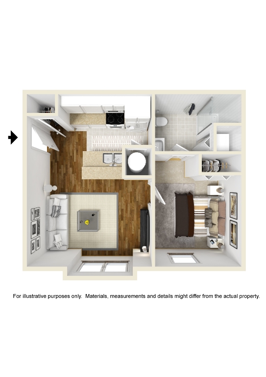 Abbotts Run Apartments - Topsail Floor Plan
