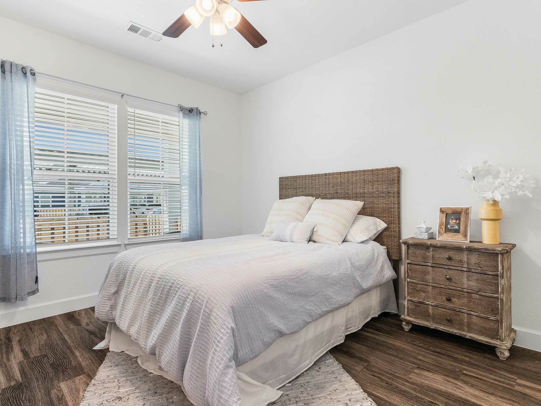 bedroom in model home in conroe texas