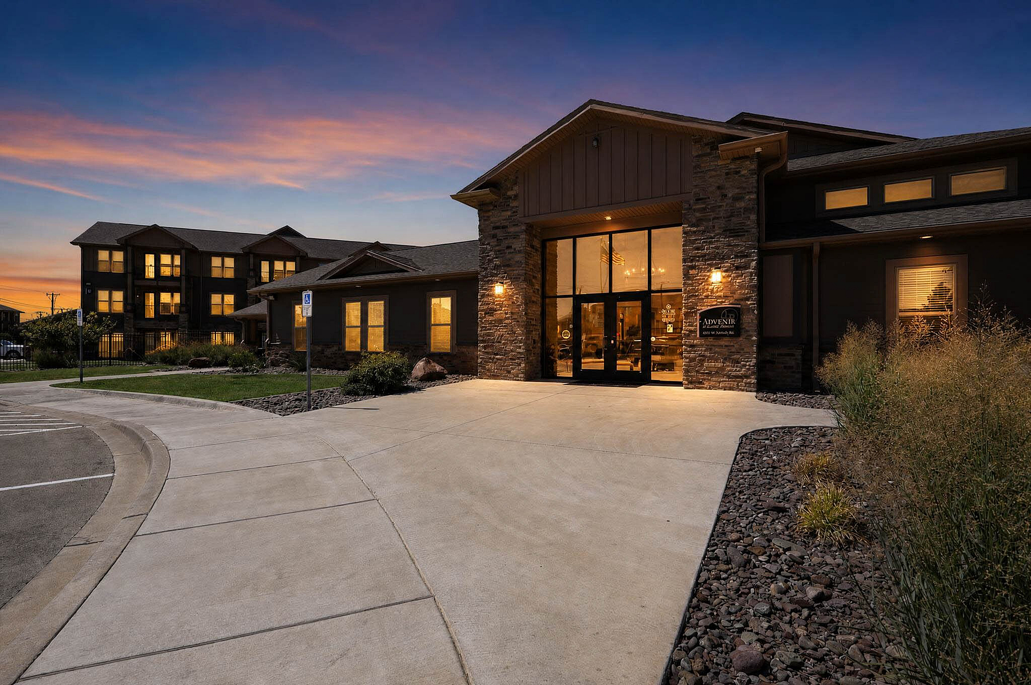 Advenir at Legado Ranch - Entrance at Dusk