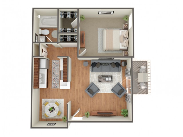 1 Bedroom Floor Plan | One bedroom apartment denver