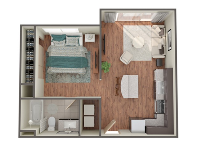 1 Br Floor Plan | Apartments In Birmingham AL| Station 121