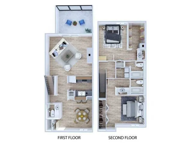 Townhome Floor Plan | Apartments Midland TX | Advenir at The Meadows