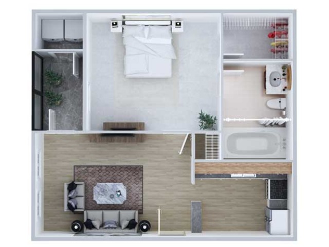 Trinity One Bedroom Floor Plan | Apartments Midland TX | Advenir at Mayfield