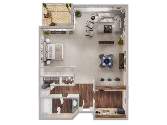Studio Floor Plan | Apartments In Aurora Colorad | Advenir at Del Arte