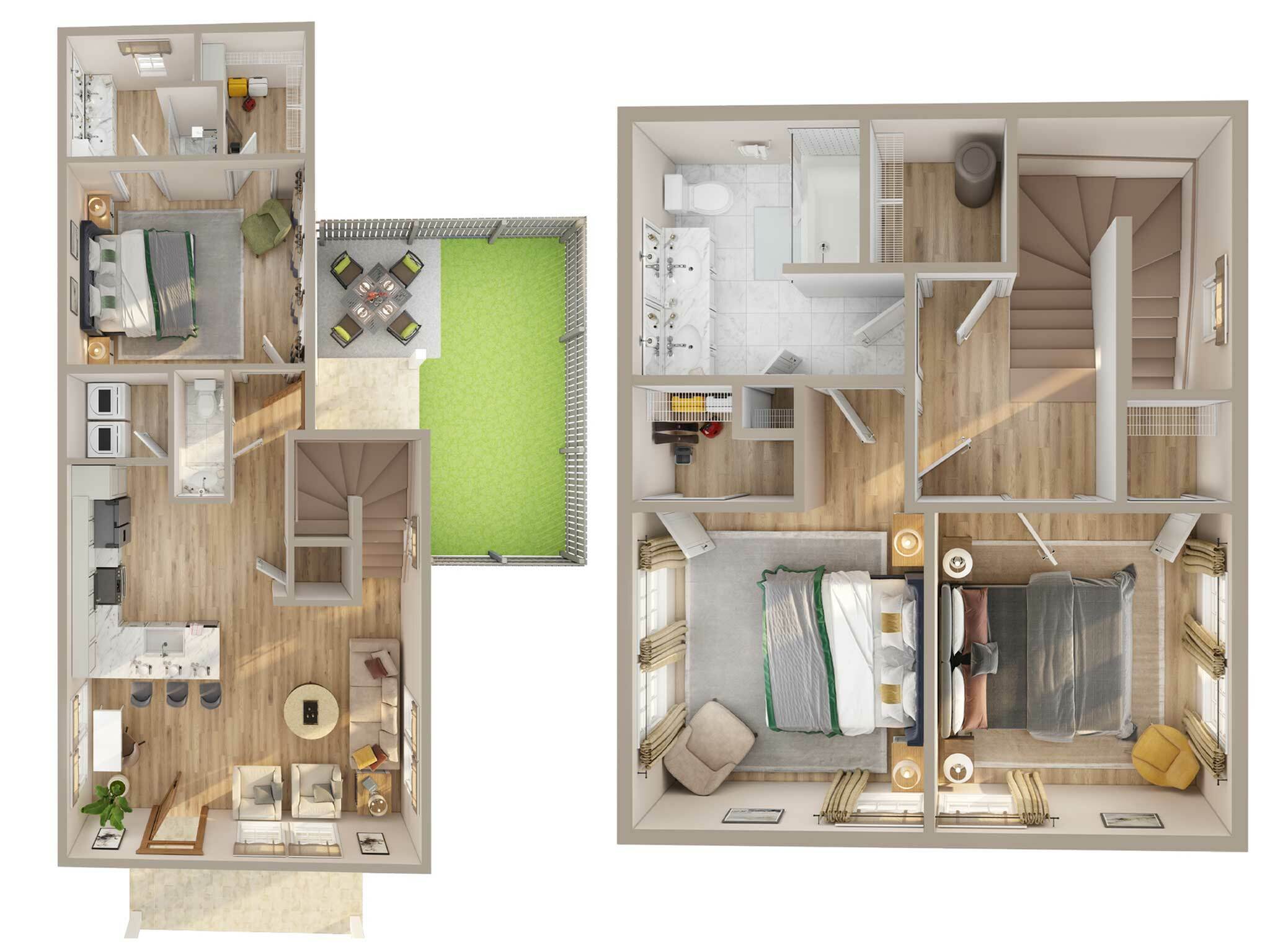 three bedroom townhouse