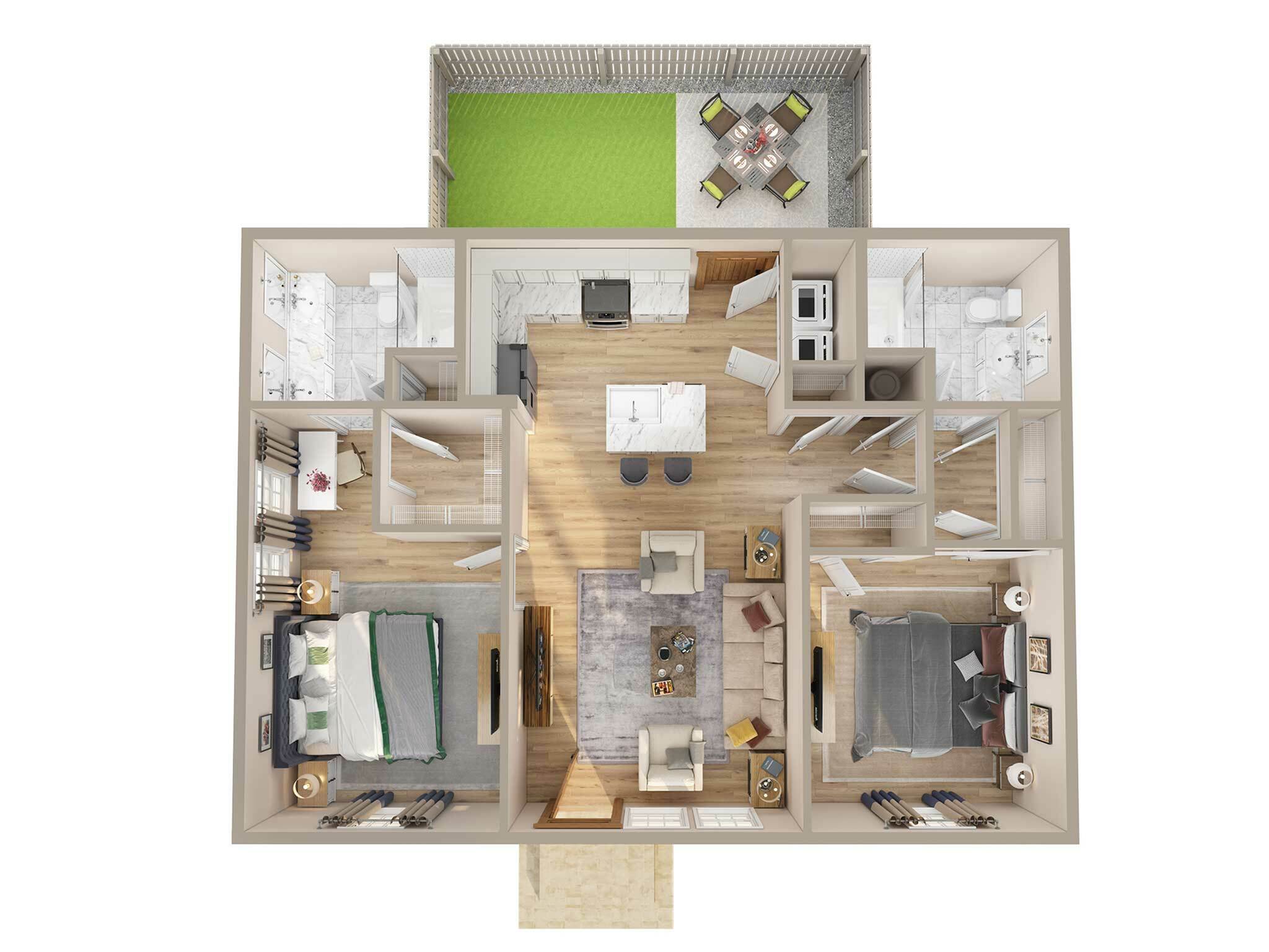 two bedroom apartment cottage
