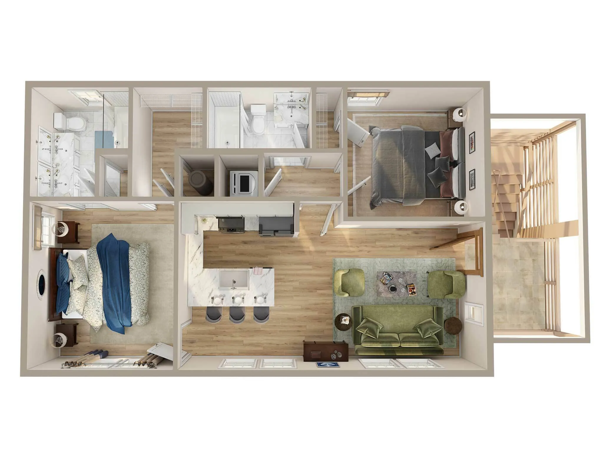 two bedroom carriage