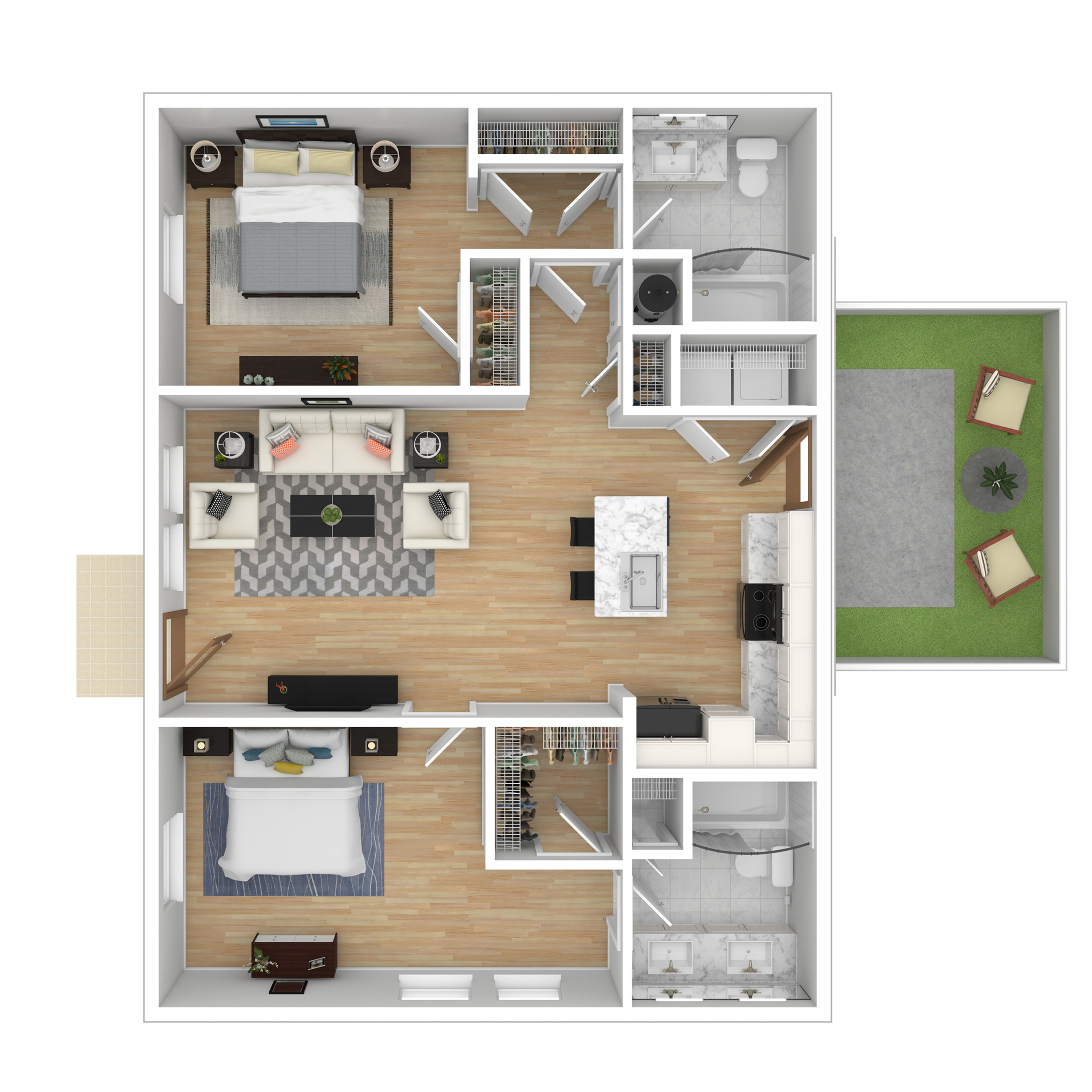 2 BR DUPLEX WITH YARD