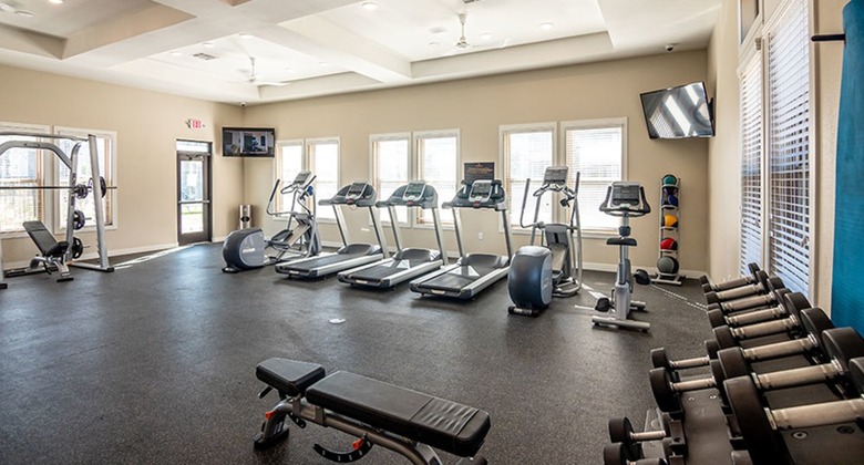 fitness center in community apartment