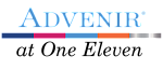 Advenir logo with colorful horizontal bars
