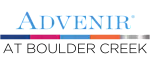 Advenir logo with colorful bars beneath
