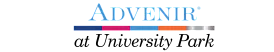 Logo of Advenir with a vibrant color palette strip beneath, showcasing modern and sophisticated branding.