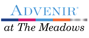 Advenir logo with a modern and colorful design, featuring vibrant blue, pink, orange, and silver accents.