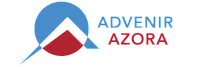 Advenir Azora logo featuring a bold geometric design with blue and red accents.