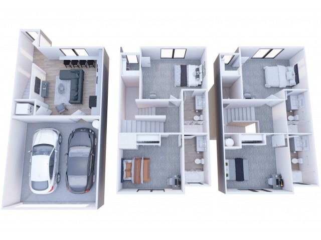 4x4 Townhome Floor Plan