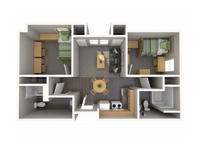 2 Bed 2 Bath