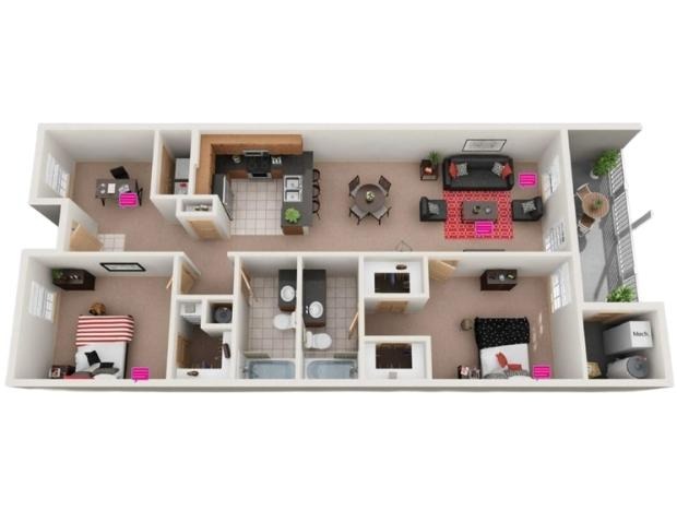 2BR, 2BA