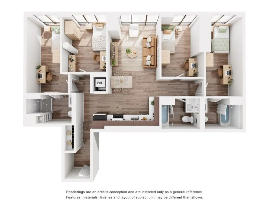 D4 Private Bedroom floor plan