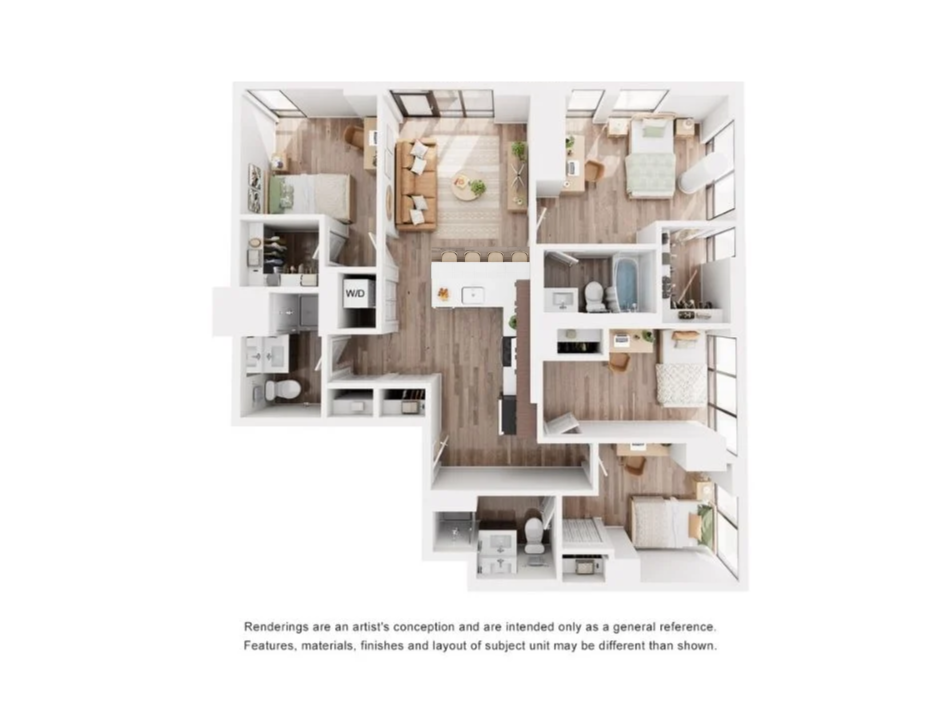 D6 Private Bedroom floor plan
