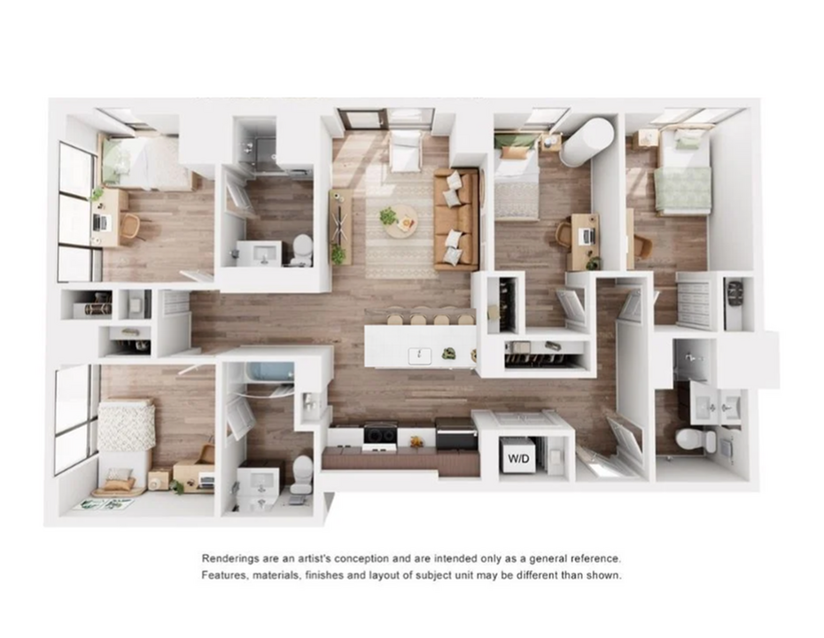 D5 Private Bedroom floor plan