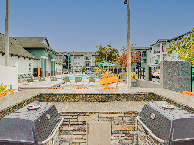 outdoor grilling area