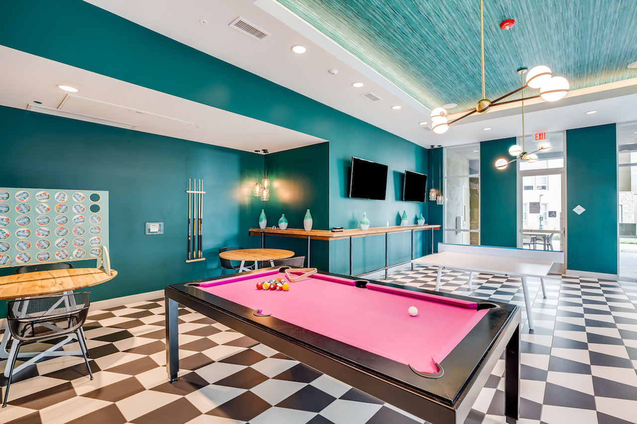 Image of Interactive Game room for The Crossings Student Apartments