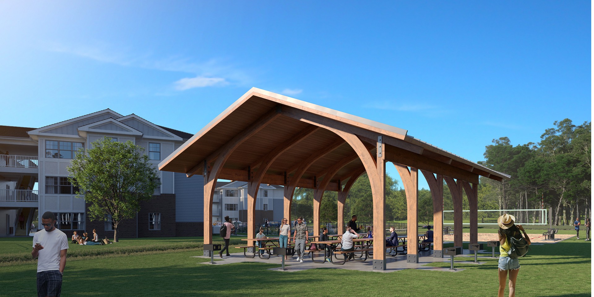 Resident BBQ Grill Area | 698 Prospect | Pembroke Student Apartments