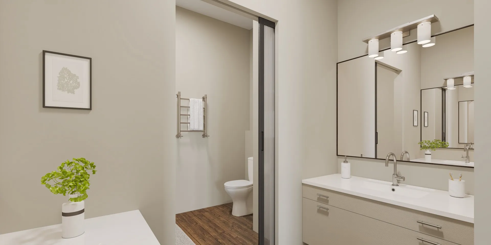 Elegant Master Bathroom | Merced Station | Merced, CA Apartments