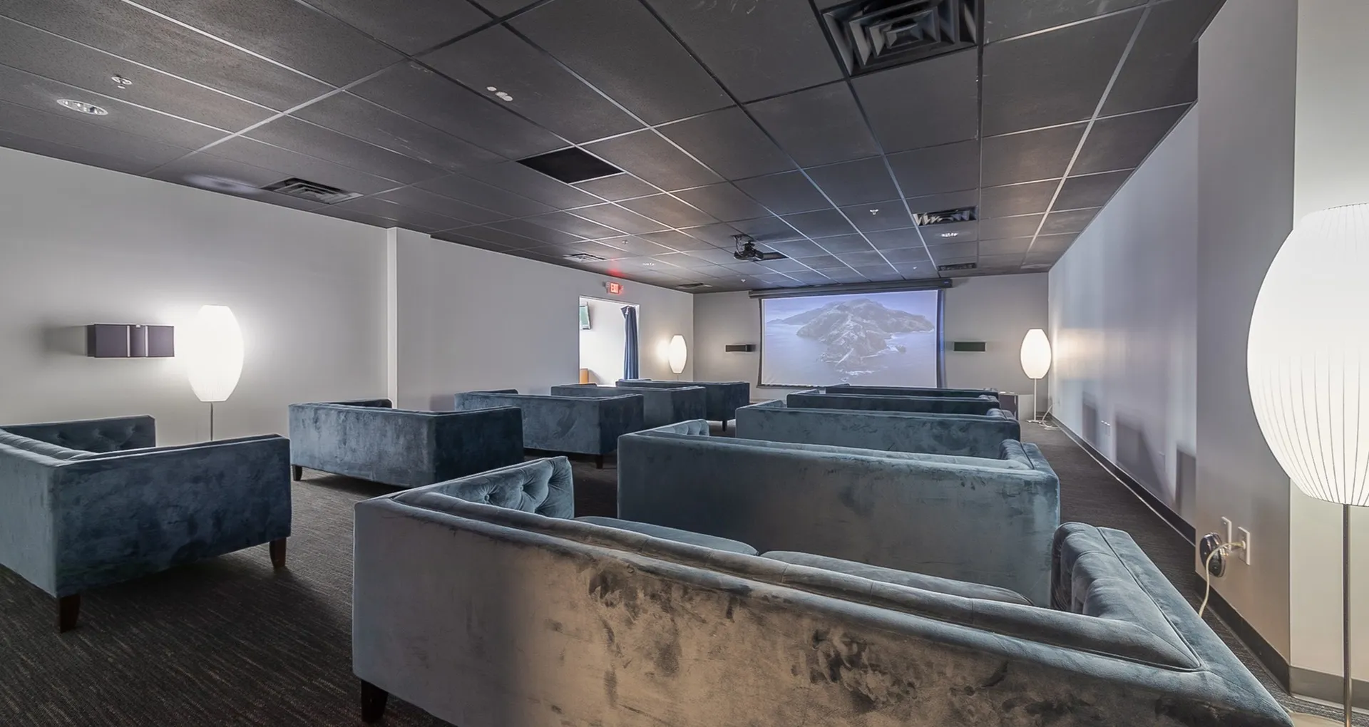 movie theater at 48 West Apartments in Allendale, MI
