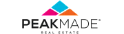 Vibrant logo design featuring colorful geometric peaks above bold 'PEAKMADE' text, representing innovation in real estate.