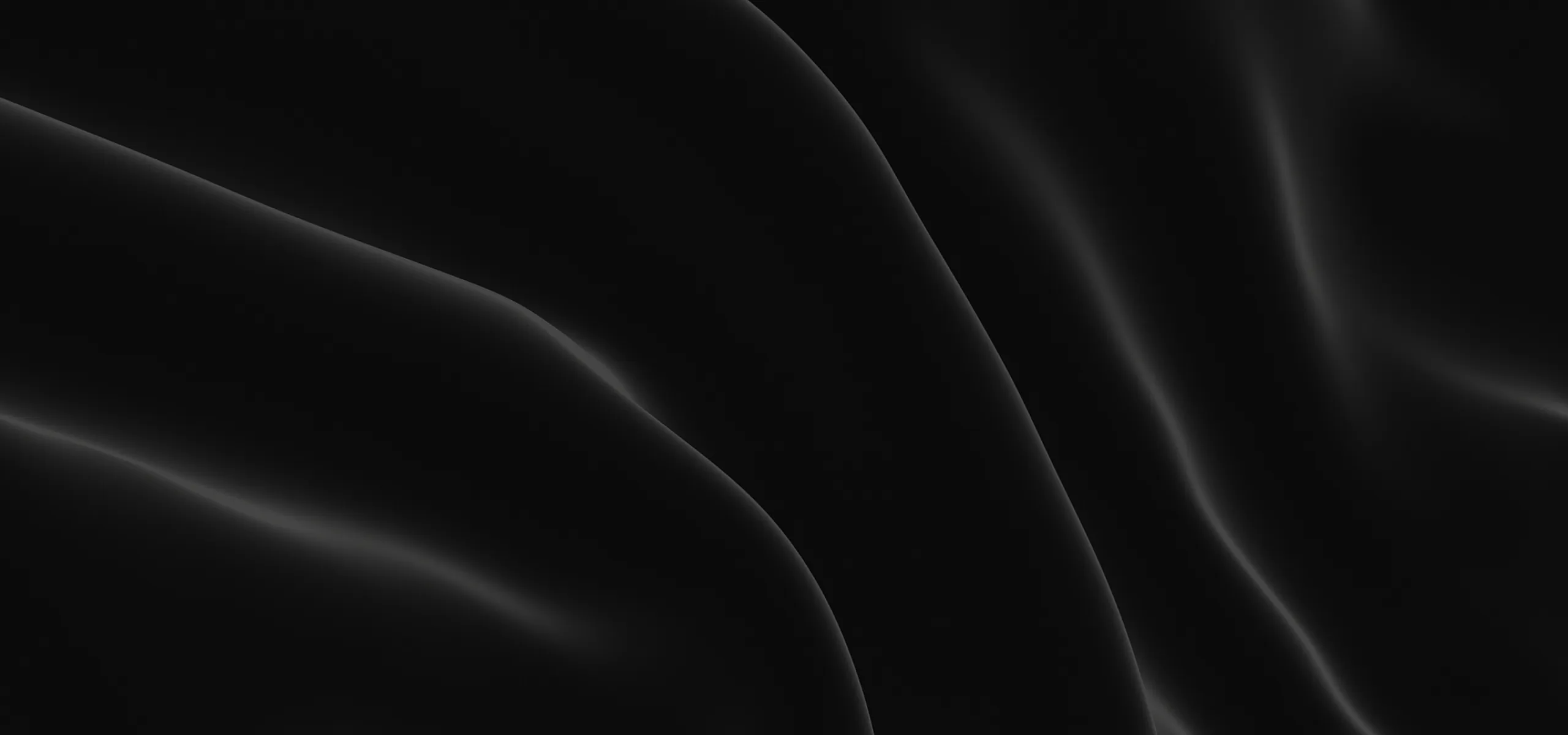 Elegant abstract black wave pattern with smooth flowing curves and subtle highlights.