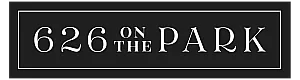 Elegant logo design for 626 on the Park with a sophisticated monochrome aesthetic.